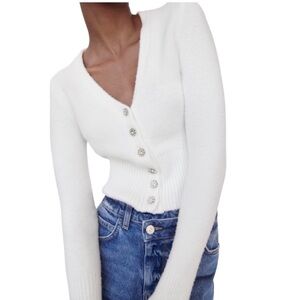 Zara White Cardigan